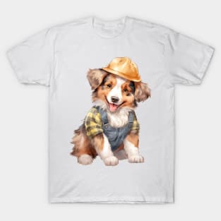 Farmer Australian Shepherd Dog T-Shirt